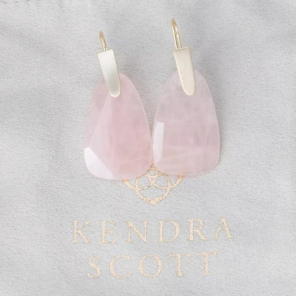 Kendra Scott Jewelry - Kendra Scott "Marty" Gold & Rose Quartz Earrings